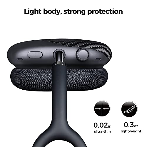 MONOCARBON Real Carbon Fiber Case for Airpods Max(2024 & 2020),Military Grade Protective Hard Cover for Apple Airpods Max Headphone from Daily Scratch,High-End Luxury Essential Accessories - Image 4
