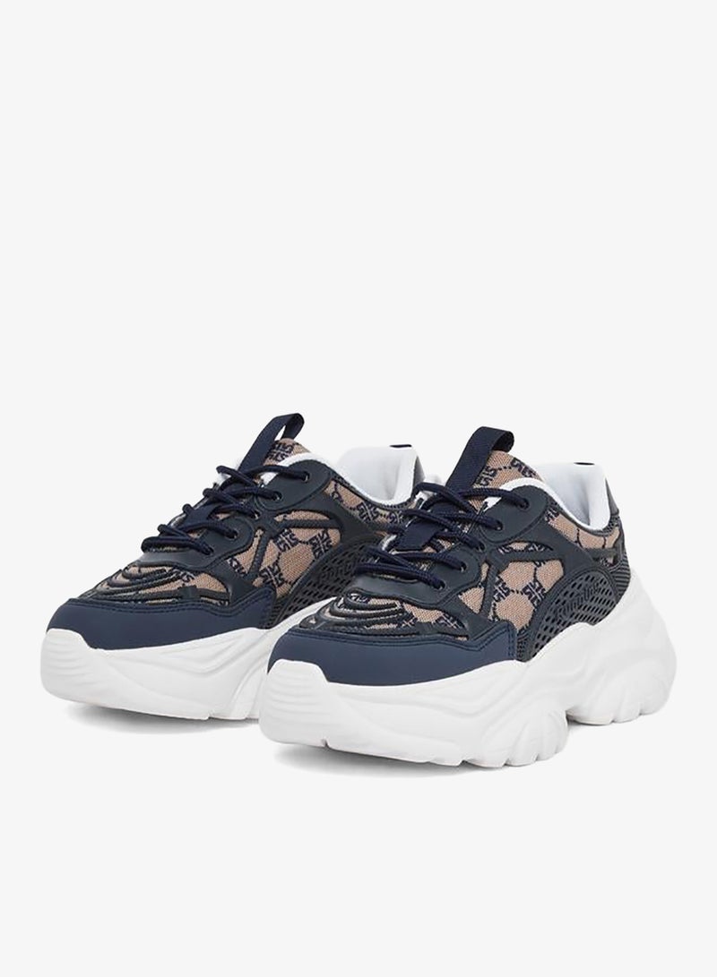 ستايلي سنيكرز ستيلى بنعل سميك برباط مطرز بالدانتيل - Image 2