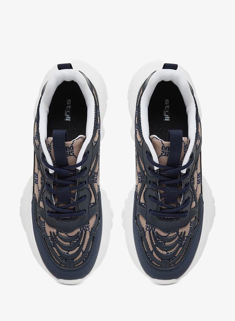 ستايلي سنيكرز ستيلى بنعل سميك برباط مطرز بالدانتيل - Image 5