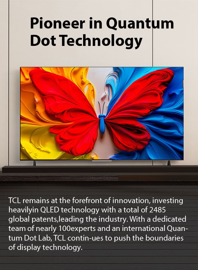 تي سي إل TCL Television 43 Inch Smart TV QLED HDR 10 Google TV, Dolby Audio, Game Mode, Multiple Eye Care with Slim Design-43S5K (2025 Model) 43S5K BLACK - Image 4