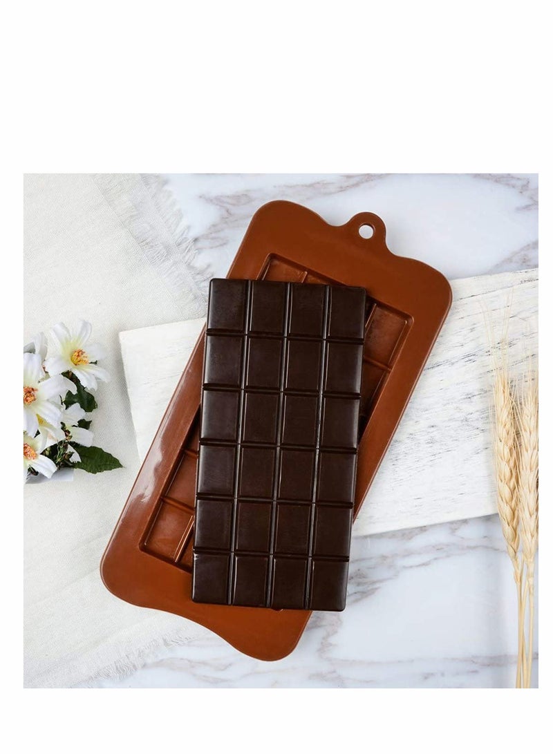 Excefore Square Silicone Candy Molds for Hard Candy Chocolate Gummy Caramel, Ganache, Ice Cubes, Pack of 4  - Image 2