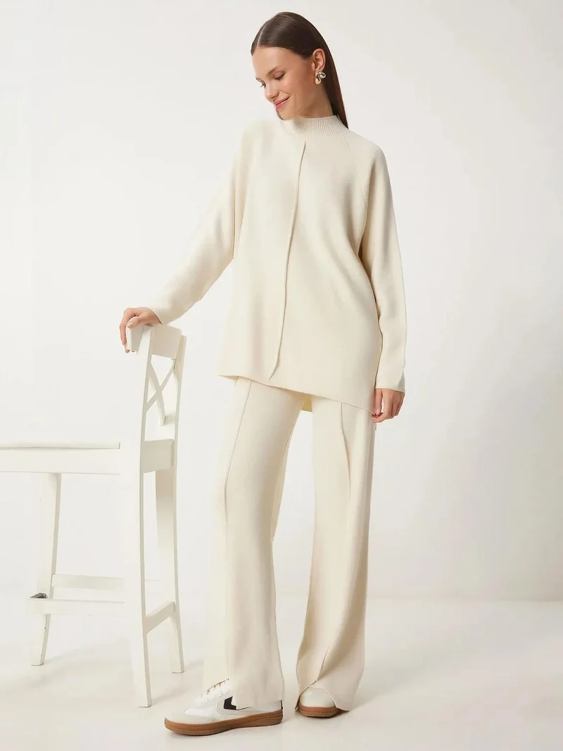 إسطنبول الساحرة ISTANBUL Rib Detailed Knitted Two-Piece Set