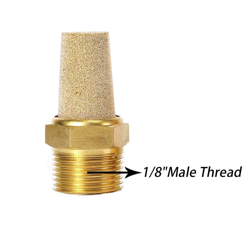 Supreme Control System Supreme Control System Air Pneumatic Mufflers 18 Male Thread Sintered Bronze Exhaust Muffler Silencer Pack of 10 - Image 2