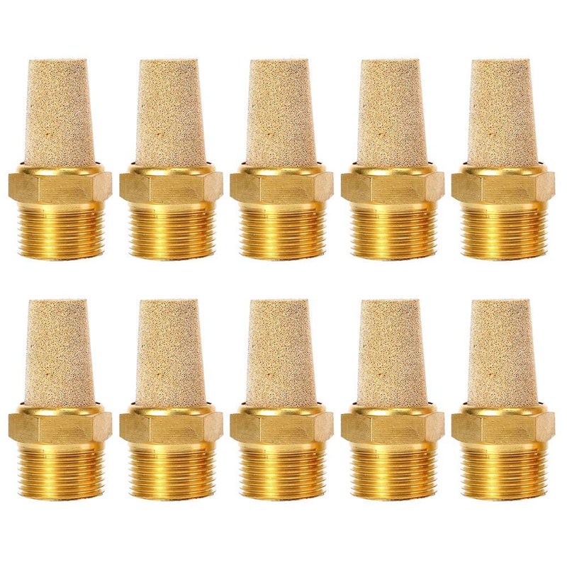 Supreme Control System Supreme Control System Air Pneumatic Mufflers 18 Male Thread Sintered Bronze Exhaust Muffler Silencer Pack of 10 - Image 1