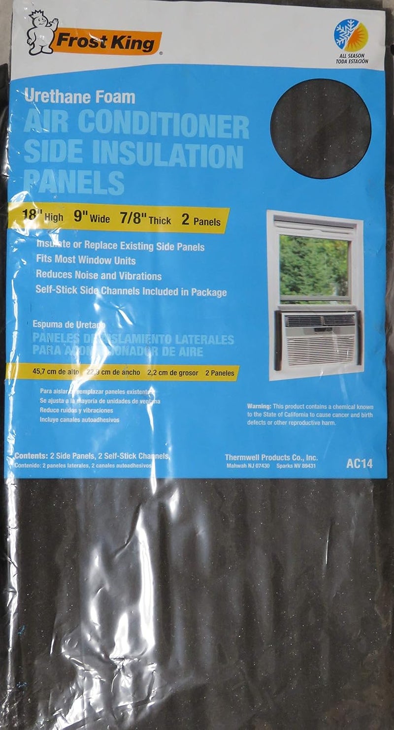 Frost King Urethane Foam Air Conditioner Side Insulation Panels, 9 x 18 x 7/8-In., 2 Panels - Image 1