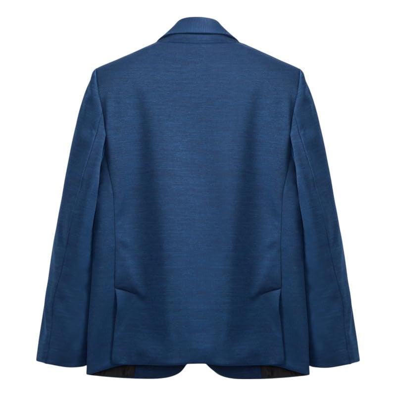 CHARCHIT Boys Regular Fit Plain Blazer and T-Shirt Set in Blue - Image 2