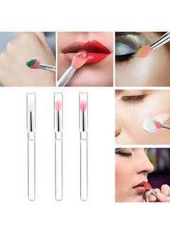 maycreate maycreate ® 3Pcs Lip Brush For Lipstick, Reusable Silicone Lip Applicator With Cover, Retractable Lip Scrub Brush For Lip Gloss, Lip Cream, Lip Masks Applying Makeup Tools  - Image 5