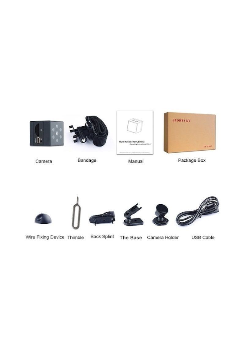 1080P Sports Camera: Grey Durable Portable Design - Built-In Night Vision Infrared Technology Web Camera for Sports Action Recording, Video Calls, Online Meetings - Image 4