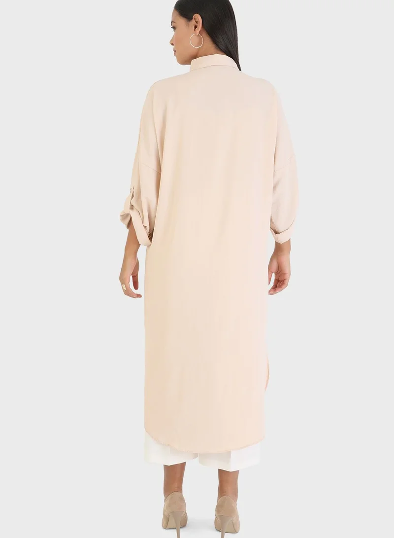 Por La Cara By Modanisa Button Down Longline Tunic