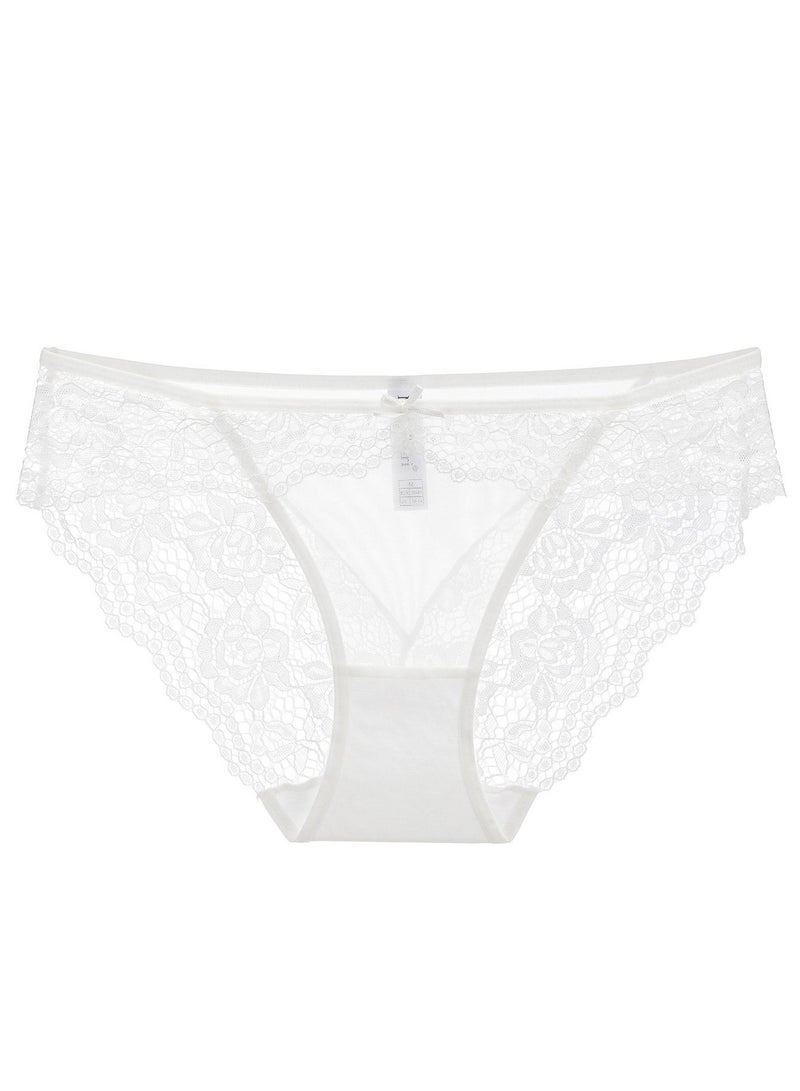 Lady Panty Women's Low-Rise Seamless Briefs White