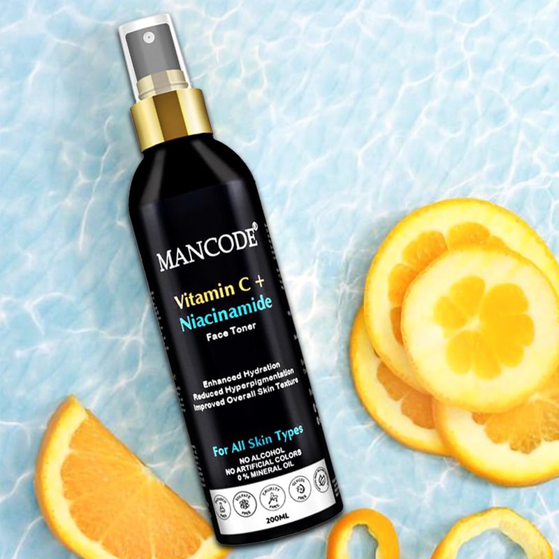 MAN CODE Mancode Vitamin C  Niacinamide Face Toner 200 Ml  Pore Tightening  Mild Exfoliation For Oily Acne Prone Sensitive  Normal Skin Hydrating Face Toner For Glowing Skin Alcohol Free Face Toner  - Image 2