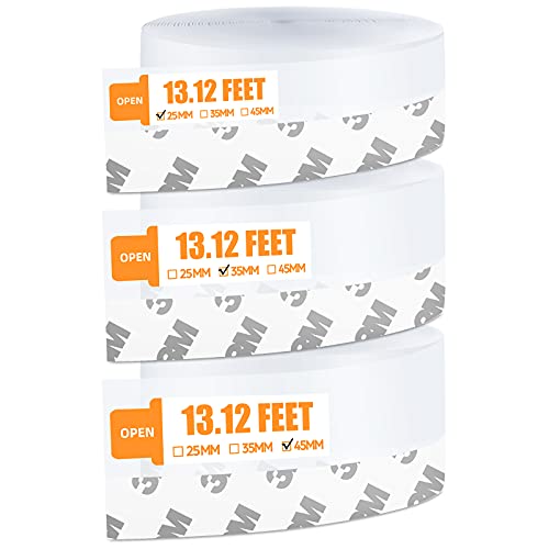 Bruiefpap 39.37 Ft Weather Stripping Door Seal Strip Tape,Silicone Door Draft Stopper,Self Adhesive Shower Door Bottom Seal and Door Insulation Strip for Door Frame Windows and Glass Gaps (3 Rolls) - Image 1