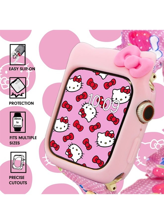Sonix x Sanrio | Hello Kitty Apple Watch Bumper Case | Protective Silicone Cover | Fits 38mm/40mm/41mm | Pink - Image 5
