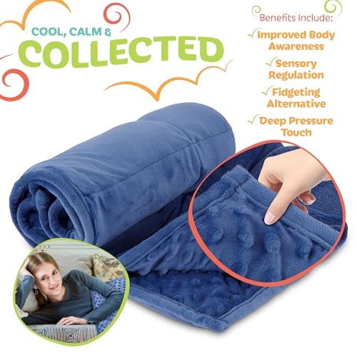 Kidaddle XL Weighted Blanket for Kids 5lb (Blue) 36x48 Inch, Plush Minky Kids Blanket with Travel Bag, Blanket for Ages 4 to 10 - Image 3
