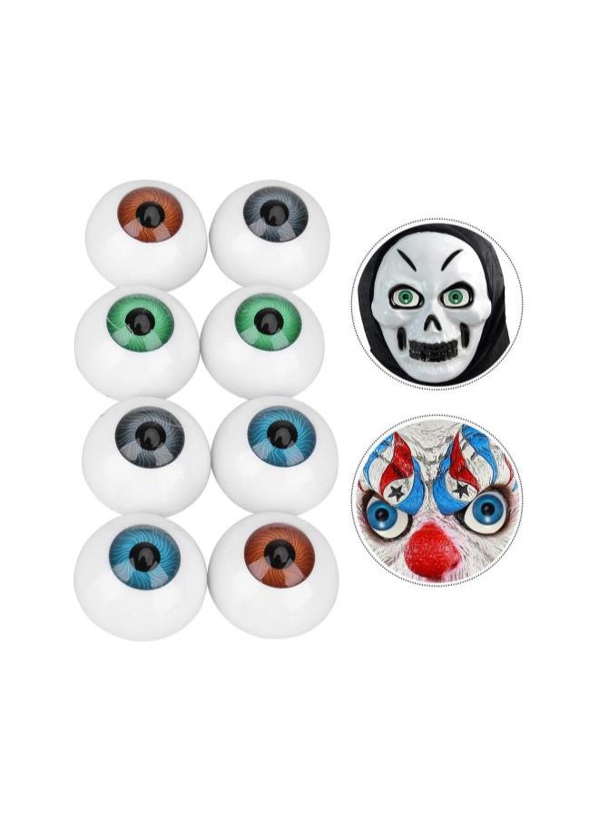 WYBOT - Halloween Eyeballs Scary Plastic Hollow Eyeball Halloween Horror Props 8PCS - Image 1