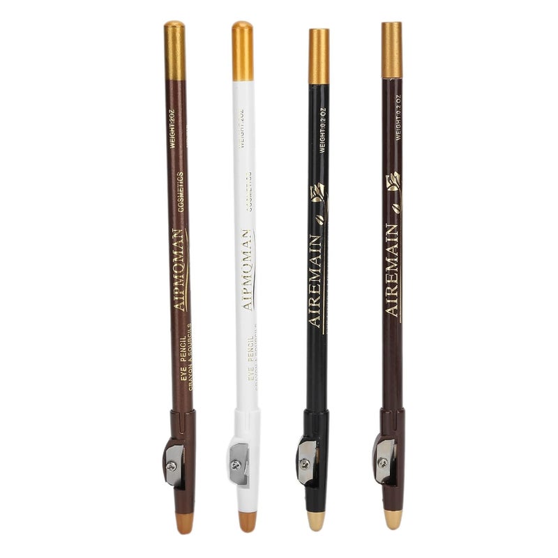 4 قطع قلم حلاق، تحديد خط الشعر مع مبراة، أداة لتحديد الشكل واللحية بيضاء (قلم حلاق H + ملحقات اللحية)