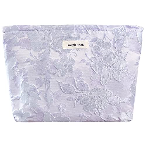STARDW Aesthetic Floral Makeup Bag Cute Small Cosmetic Bags for Women Girls, Travel Toiletry Bag Large Capacity Zipper Makeup Pouch, Purse Organizer Pouches - Image 1