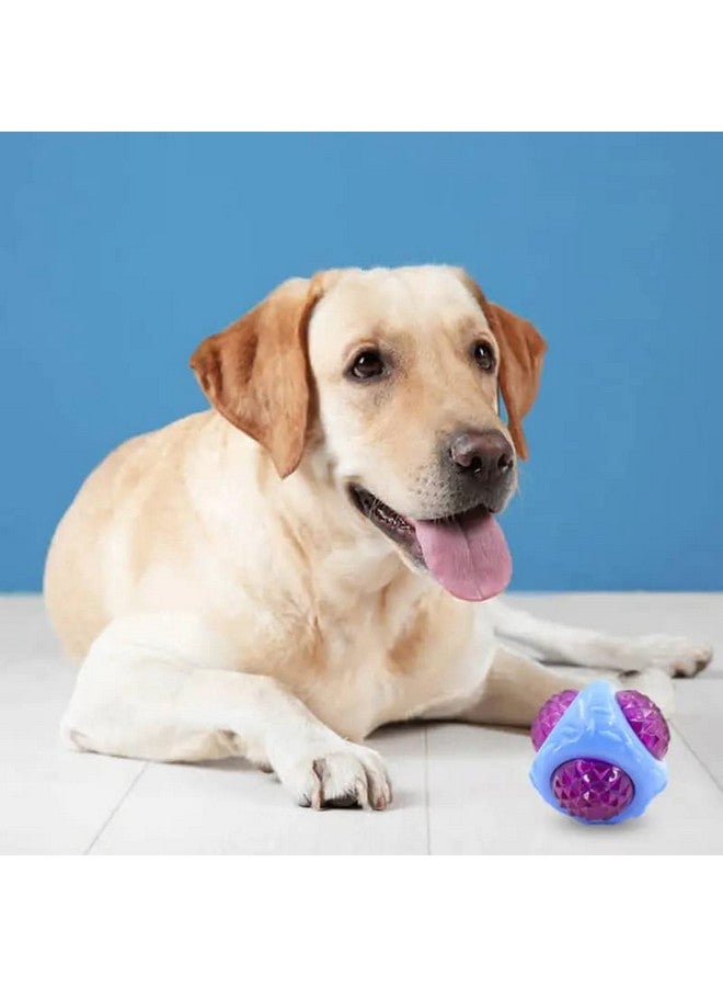 Generic Pet Interactive Diamond Cut Led Whistle Squeaky Squeaker Ball Chew Toy For Dogs And Cats (Color May Vary)  - Image 3
