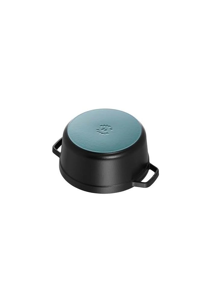 Staub Enameled Cast Iron Pico Cocotte Round Pot, 18cm, Black - Image 3