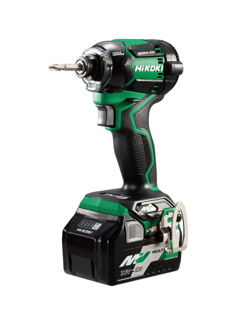 Hikoki 36V Cordless Impact Driver, 2.5Ah Li-Ion Battery, Brushless Motor, 210Nm Torque, Ultra-Light 1.3kg, Compact & Durable – Model WH36DCWRZ - Image 3