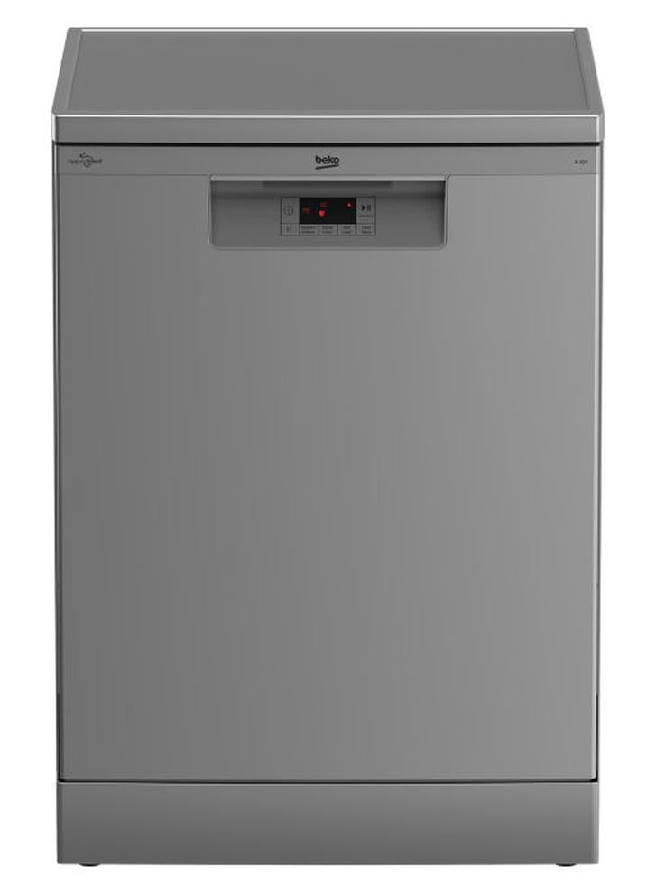 Beko Digital Standard Dishwasher, 14 Place Settings, 5 programs 60cm BDFN15420S Silver - Image 1