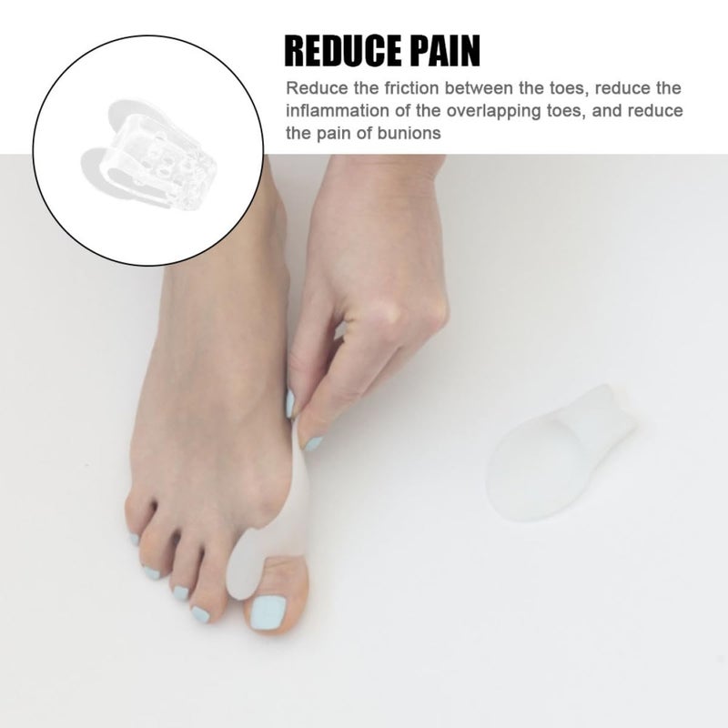 3 Pairs Foot Toe Separators and Bunion Aligners Overlapping Toe Spacers Adjustable Alignment Soft Gel Protectors and Foot Support for Men and Women - Image 3