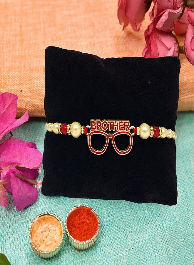 Evisha 2 Pcs Brother Goggles Kids Bracelet Rakhi For Brother | Rakhi Combo-156-Two | rakhi || rakhi set || rakhi for brother - Image 2