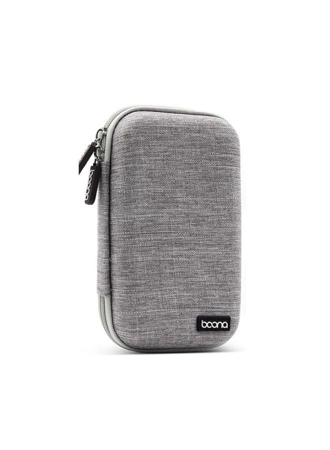 BURAQ Baona BN-F010 2.5 inch Mobile Hard Disk Single Layer Storage Bag Power Bank Protection Storage Bag(Gray)  - Image 1