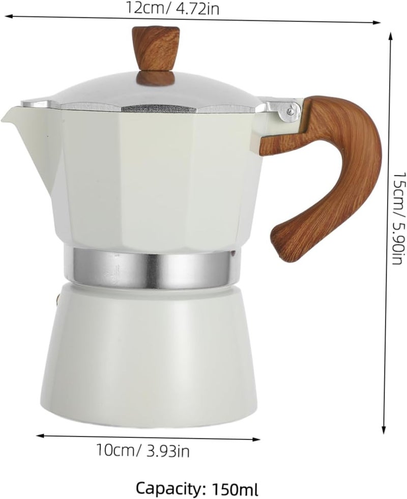 ABOOFAN Handcrafted Espresso Coffee Maker 6-Cup Stovetop Coffee Pot Food-Grade Aluminum for Home Brewing for Lovers - Image 2