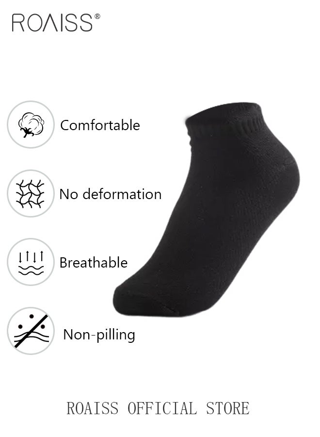 5 Pairs of Unisex Disposable Socks Pure Color Cotton Polyester Portable Compression Travel Socks Stretchy Soft Skin-Friendly Breathable Comfortable Mesh Ankle Socks - Image 3