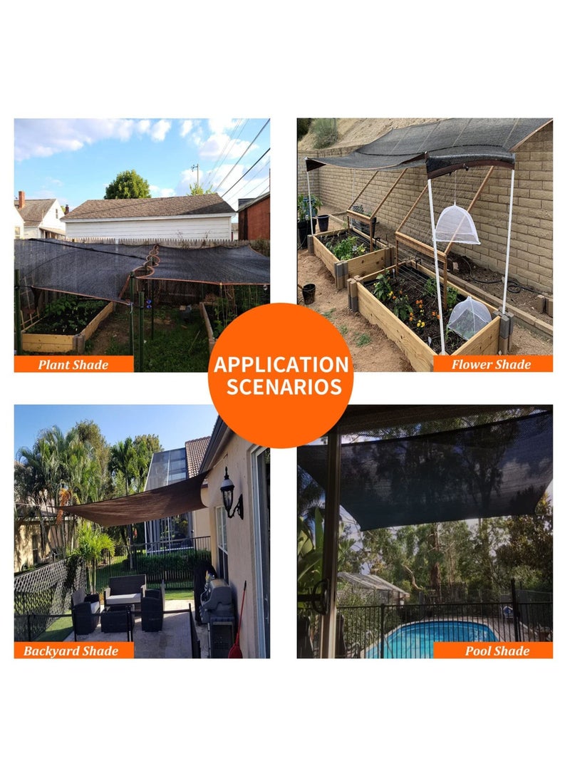 بيوينتي - 90% UV-Blocking Shade Cloth 3x4m for Greenhouse, Patio, and Outdoor Plants, Durable Sun Shade Net with Grommets - Image 1