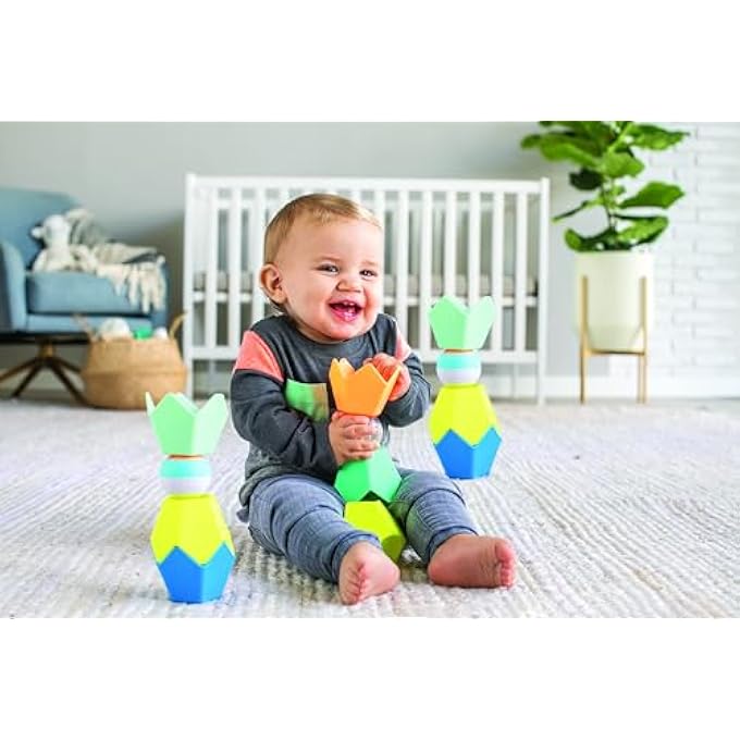SENSORY STACKING CUPS & ACTIVITY BALL SET FOR BABY 0M+ - Image 2