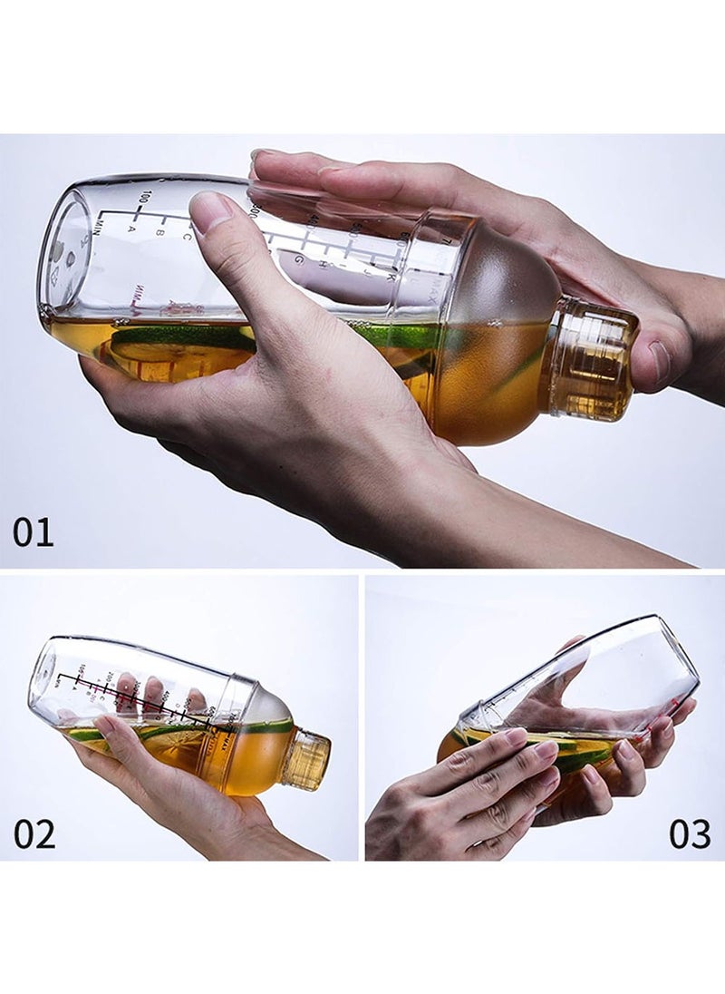 YOUGE Coffee Transparent Shaker 700ML, Plastic Shaker Drink Mixer, Professional Coffee Tools  - Image 4