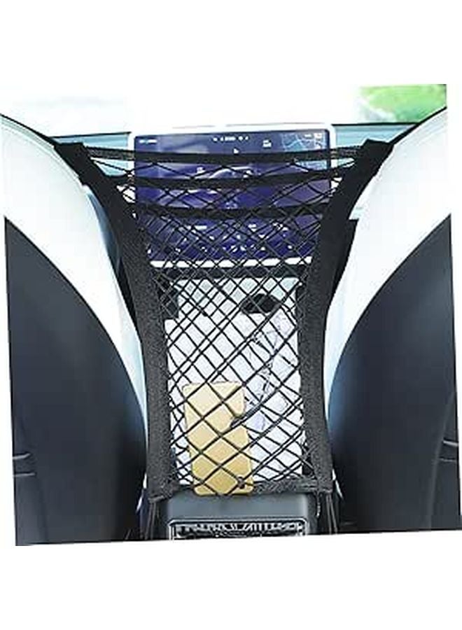 GLEAVI Front Seat Organizer Storage Mesh Net Pocket Dog Barrier SUV Cargo Net - Image 1
