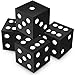 Shappy 4 Pieces 35 Inch Foam Dice Cube Jumbo Dice with Number Dots Big Giant Foam Large Cube for Christmas Game Math Classroom Party Favors Bag StuffersBlack - Image 2