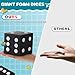 Shappy 4 Pieces 35 Inch Foam Dice Cube Jumbo Dice with Number Dots Big Giant Foam Large Cube for Christmas Game Math Classroom Party Favors Bag StuffersBlack - Image 4