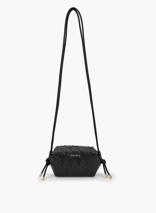 Flora Bella By Shoexpress Textured Crossbody Bag with Sling Handle and Zip Closure