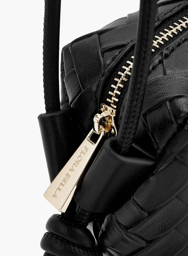 Flora Bella By Shoexpress Textured Crossbody Bag with Sling Handle and Zip Closure