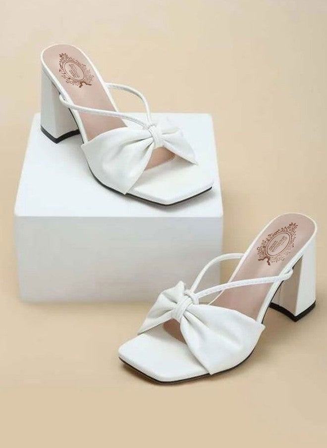 Shoetopia Women & Girls detailed Strap Stylish Fashion Sandal Block Heels - Image 4