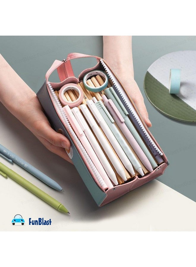 فنبلاست حقيبة أقلام فن بلاست للبنات - حقيبة لطيفة للبنات، حقيبة متعددة الأغراض بسحاب، حافظة أقلام كاواي، حقائب لطيفة للبنات، حقيبة أنيقة للبنات، هدية إرجاع للأطفال (أخضر) - Image 4