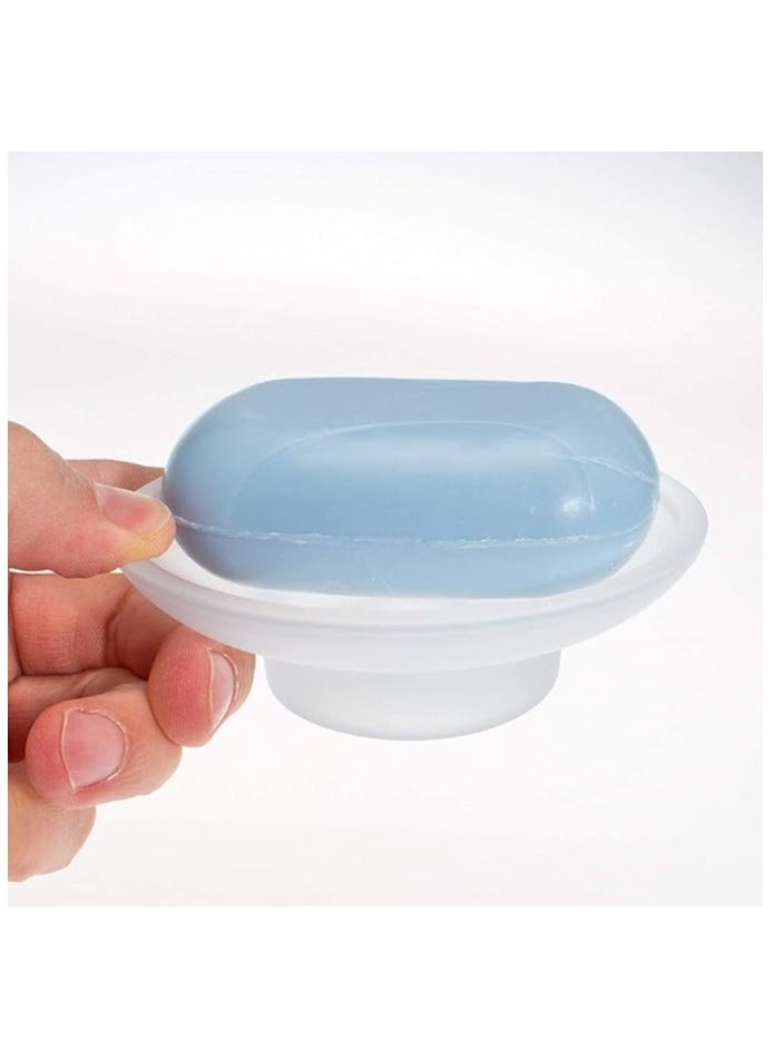 Generic - Glass Soap Dish, Round Design, Keeps Soap Dry and Hygienic, Easy Clean Bathroom Accessory - Image 1