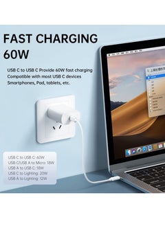 Excefore USB Cable Conversion Storage Box, Multi-type Charging Cable Converter, Micro DataTransfer Tool, PD 60W Charging and Data Transfer Cable Kit, Sim Card Tray Eject Tool and Slots (Black)  - Image 4