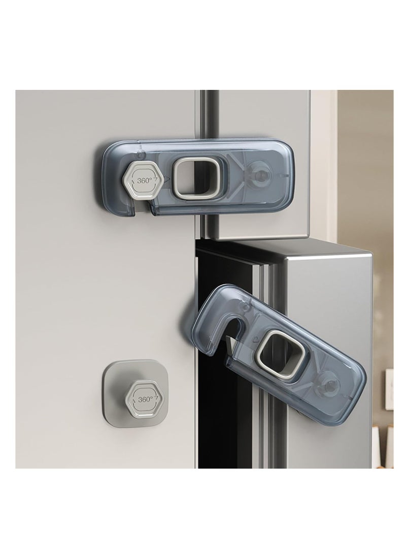 Hihonor Fridge Locks for Toddlers, Child Proof Refrigerator Lock,  Baby Safety Cabinet Locks for Cabinets (5 Pcs)  - Image 1
