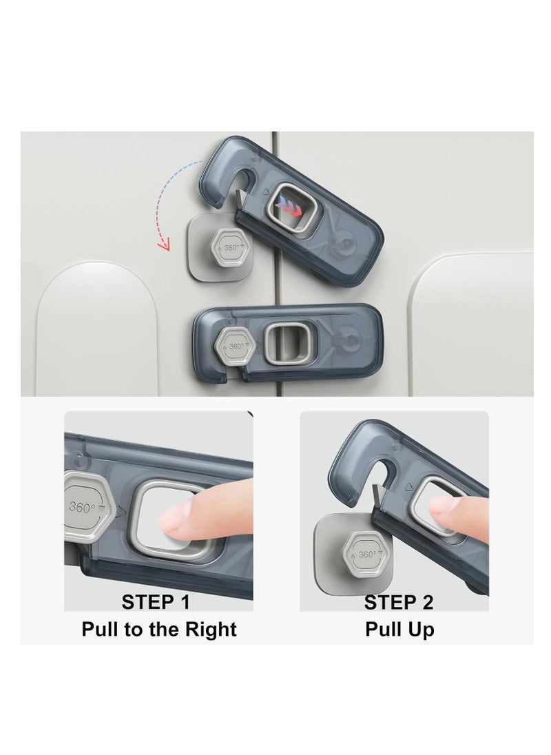 Hihonor Fridge Locks for Toddlers, Child Proof Refrigerator Lock,  Baby Safety Cabinet Locks for Cabinets (5 Pcs)  - Image 5