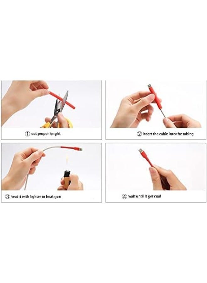 2:1 Heat Shrink Tubing Kit, Electrical Cable and Wire Wrap Sleeve for Hand Tools and Workshops - 8 Sizes and 5 Colors, 82 Pieces, Multi, Plastic - Image 3