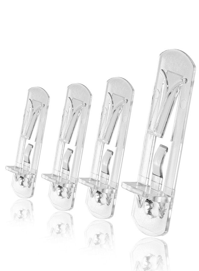 Jamiikury 30pcs Plastic Locking Shelf Pins, Cabinet Shelf Clips Plastic Shelf Holders Pegs, Clear Shelf Bracket, 1/4" Peg x 5/8" Thick Shelf - Image 1