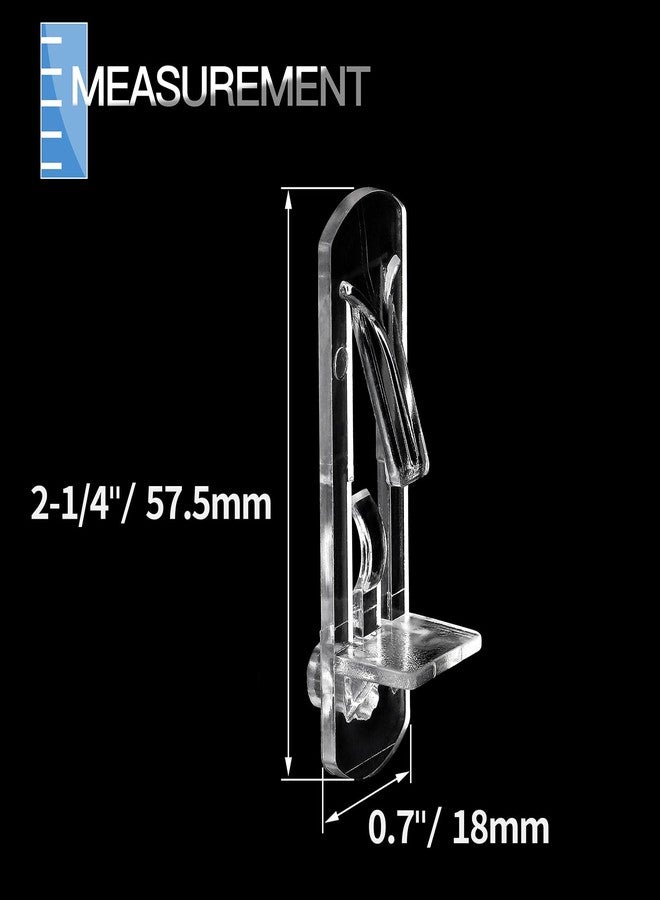 Jamiikury 30pcs Plastic Locking Shelf Pins, Cabinet Shelf Clips Plastic Shelf Holders Pegs, Clear Shelf Bracket, 1/4" Peg x 5/8" Thick Shelf - Image 3
