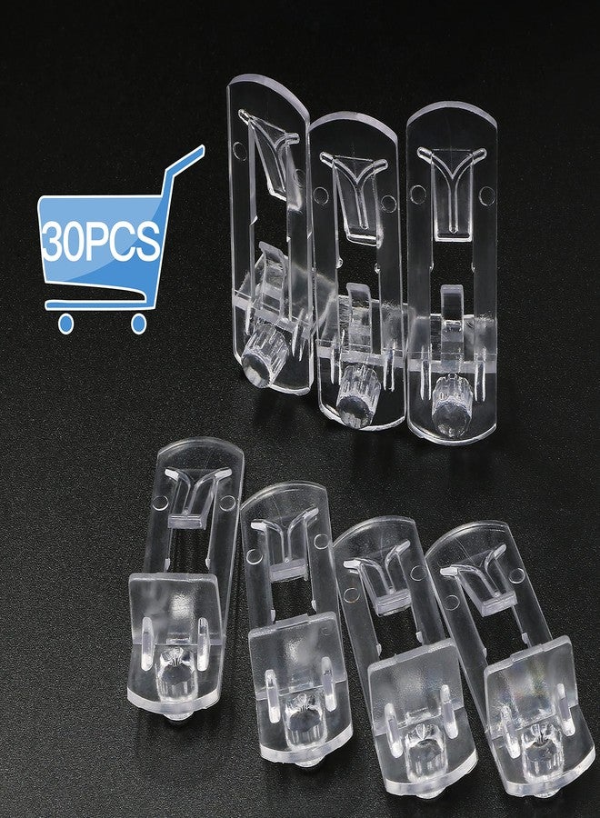 Jamiikury 30pcs Plastic Locking Shelf Pins, Cabinet Shelf Clips Plastic Shelf Holders Pegs, Clear Shelf Bracket, 1/4" Peg x 5/8" Thick Shelf - Image 4