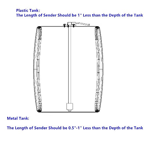 AODITECK Boat Fuel Tank Sending Unit Fuel Sending Unit Marine Truck Car Fuel Water Level Sensor Marine Gas Water Tank Sensor Fuel Gauge Sending Unit Truck Marine Gas Water Tank Sender 240-33 ohms 24" - Image 4
