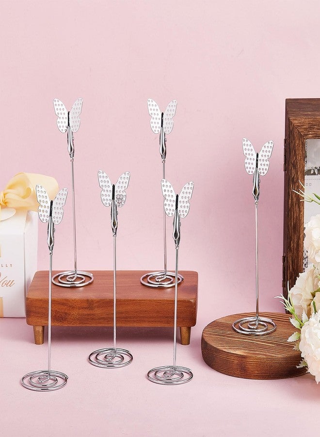 CHGCRAFT 12PCS Butterfly Table Number Holders Place Card Holder Photo Holders for Tables Cards Stand Name Menu Clips Table Sign Holders for Wedding Anniversary Birthday, Rosegold - Image 4